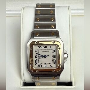 Authentic Excellent Preloved Cartier Santis Galbee Watch, Two-toned